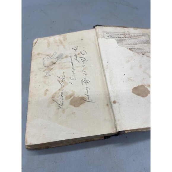 The new normal written arithmetic book Edward brooks hardcover 421 pg 1877 READ - Picture 5 of 9